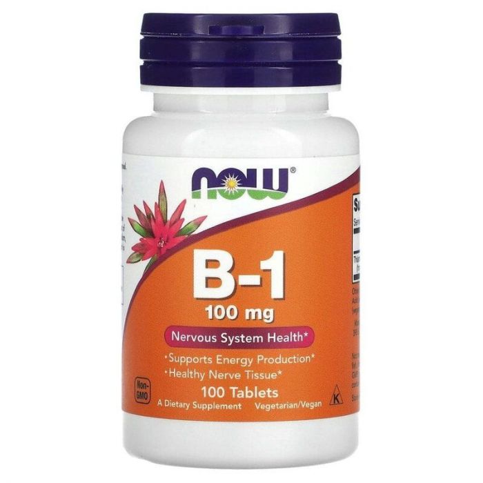 Vitamine B1 Thiamine 100 mg | Now Foods. 733739004468