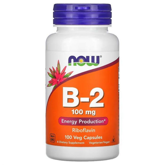 Vitamine B2 Riboflavine 100mg. NOW Foods. 733739004475