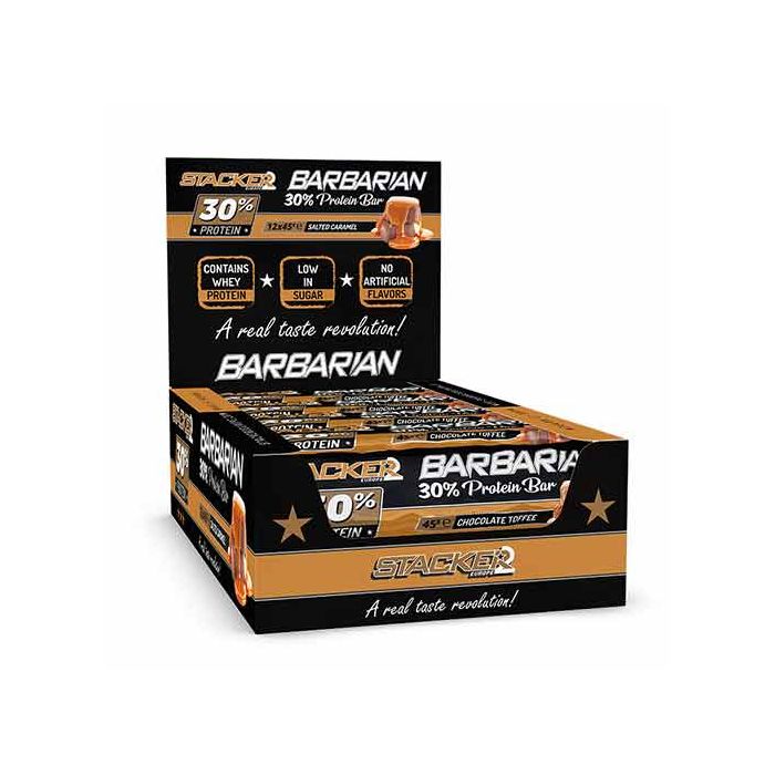 Barbarian 30% Protein Bar | Stacker2. 8717472073655, 8717472073631