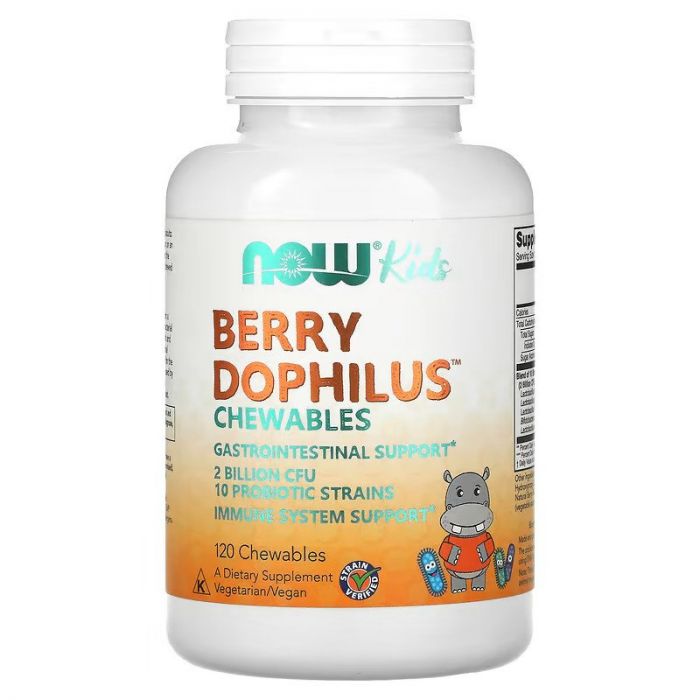 NOW Foods BerryDophilus™ Kids kauwtabletten. 733739029492 