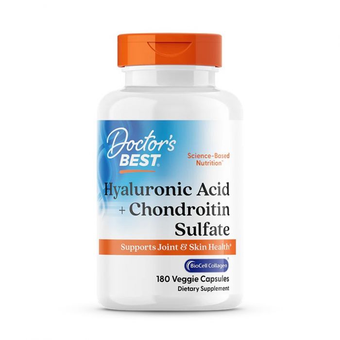 Doctor's Best Hyaluronic Acid + Chondroitin Sulfate, 180 Veggie Caps
