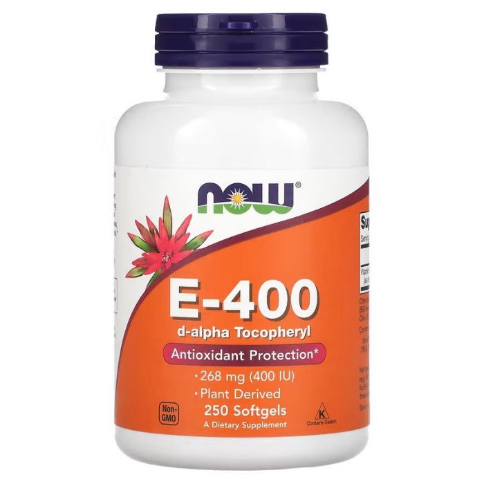 NOW Foods Vitamine E-400 D-alfa-tocoferyl . 733739008398