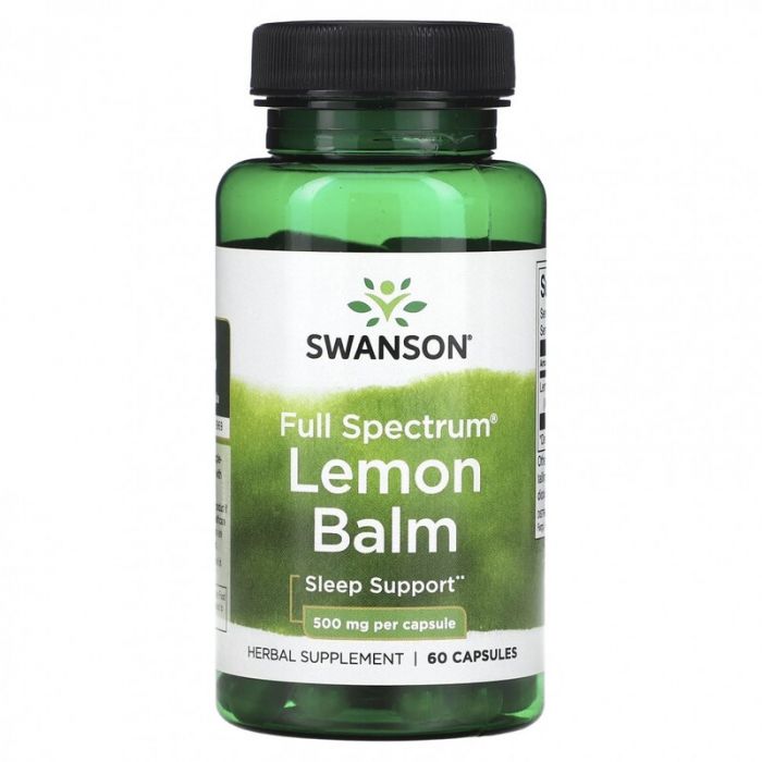 Full Spectrum Lemon Balm 500mg - Swanson Health. Citroenmelisse. 087614111209