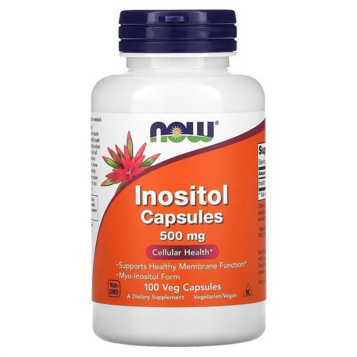 Inositol 500mg vegetarische capsules, NOW Foods. 733739004758