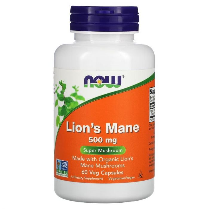 NOW Foods Lion's Mane 500 mg Biologisch. 733739047892