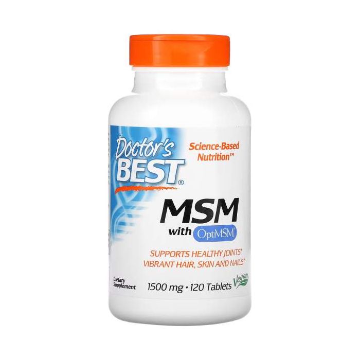 Doctor's Best MSM – OptiMSM® 120 tabletten. 753950000971