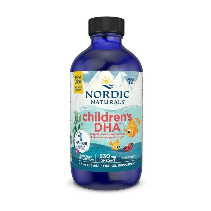 Nordic Naturals Children's DHA, 530mg, Strawberry, 119 ml