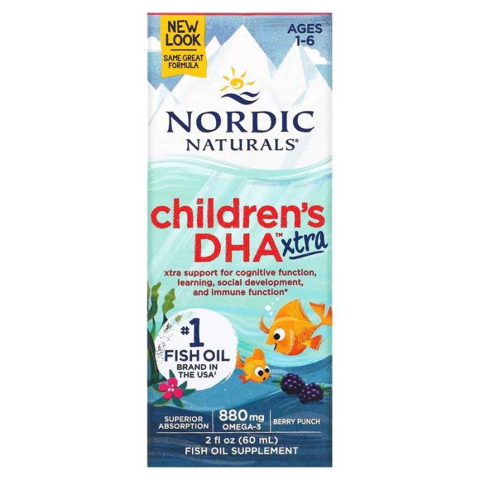 Nordic Naturals - Children's DHA Xtra Fish Oil, 880mg Berry Punch. 768990891267