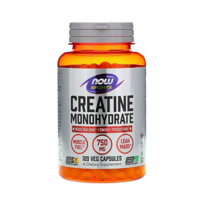 Creatine Monohydrate 750mg Now Foods 120caps