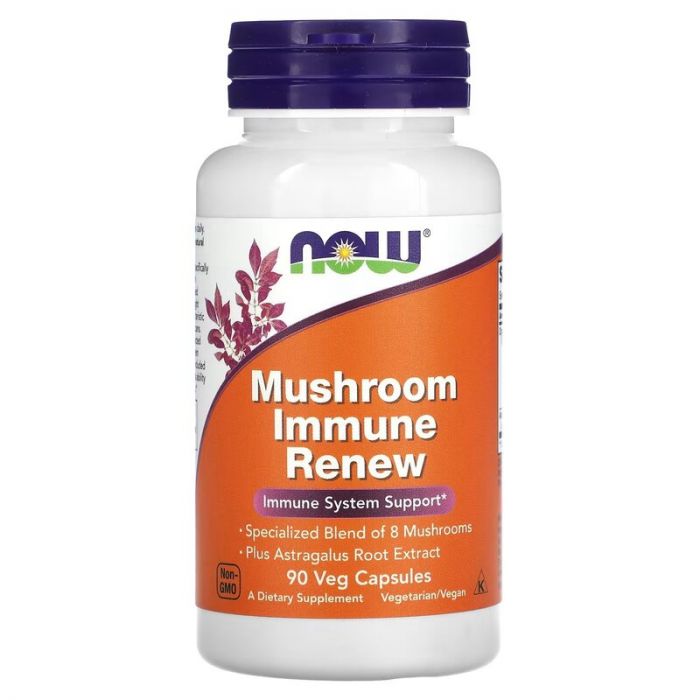 Mushroom Immune Renew Veg Capsules, Now Foods