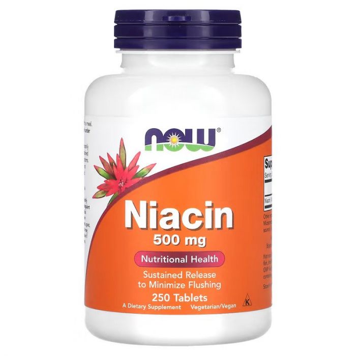 Niacin Sustained Release, Minimize Flushing, NOW. 733739004826