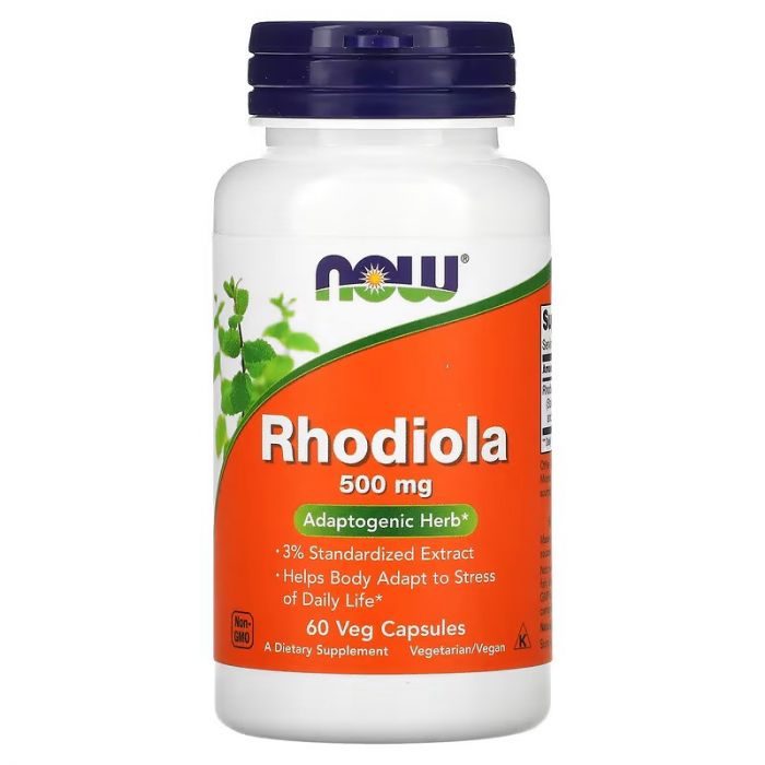 Rhodiola, 500 mg, 60 Veg Capsules. NOW Foods. 733739047540

