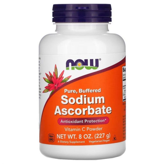 Sodium Ascorbaat Poeder (Vitamine C poeder) van NOW Foods. 733739007605