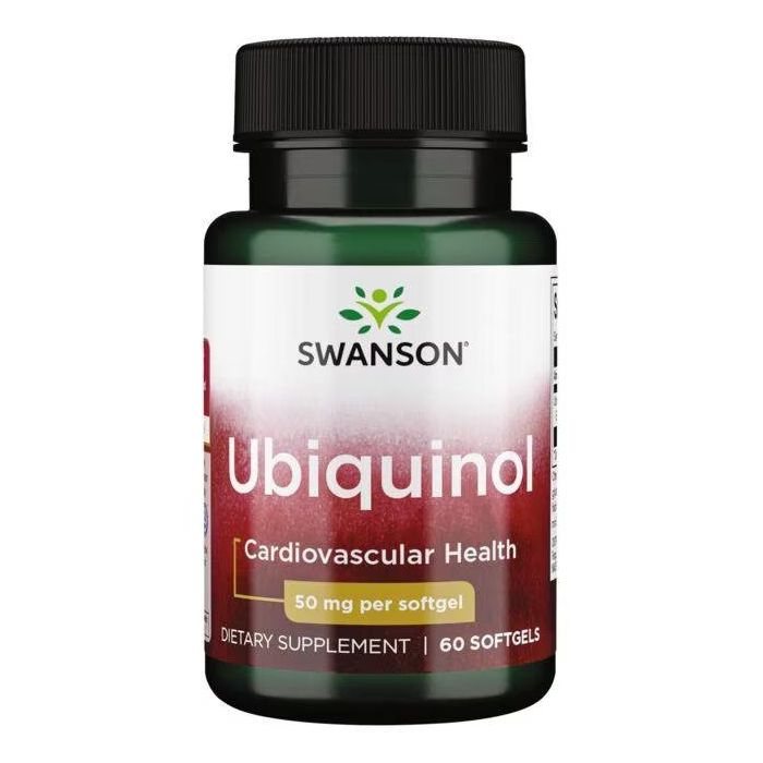 Ubiquinol, Swanson. Ubiquinol verbetert de energieproductie in het hart en beschermt deze tegen oxidatieve stress, gaat LDL-oxidatie tegen, verlaagt de Lp(a)-spiegel (risicofactor voor hart- en vaatziekten), vermindert de bloedviscositeit en verbetert de 