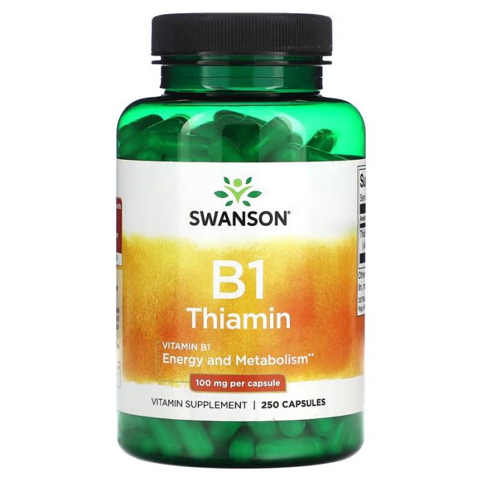 Swanson Vitamine B-1 100 mg - 250 Capsules. 087614010168
