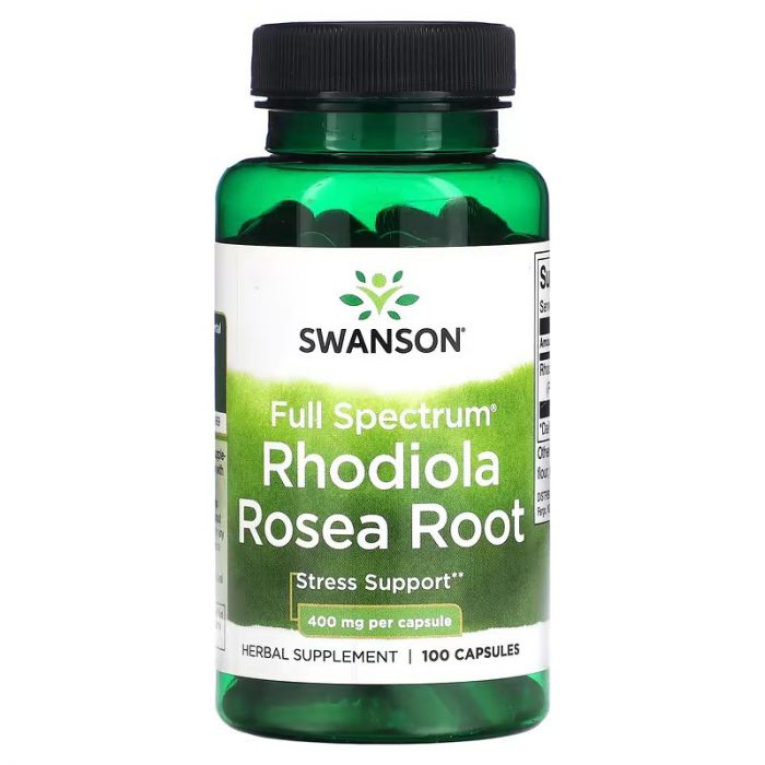 Rhodiola Rosea Root 400mg - Swanson, 100 Capsules. 087614110042