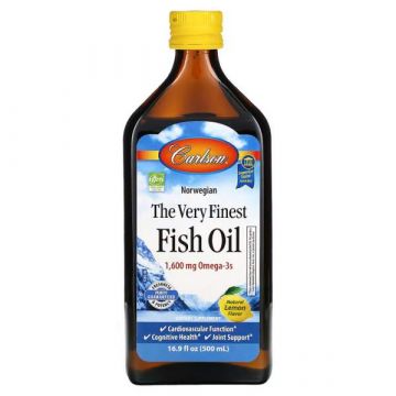 Carlson The Very Finest Fish Oil Liquid Lemon 500 mL. 088395015458
