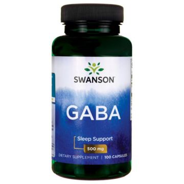 Gaba 500mg - Swanson, 100 Capsules. 087614018720