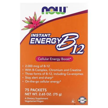 NOW Foods, Instant Energy B12, 2,000 mcg, 733739004970 