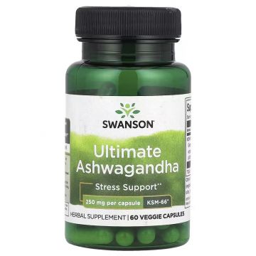 Ashwagandha KSM-66, 60 veggie capsules. 087614210032
