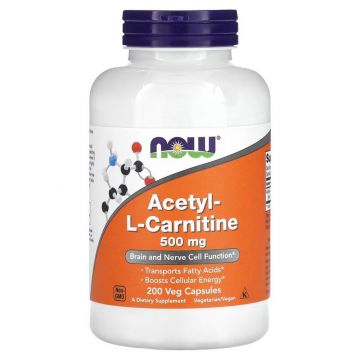 NOW Foods Acetyl-L-Carnitine 500 mg. 733739000842