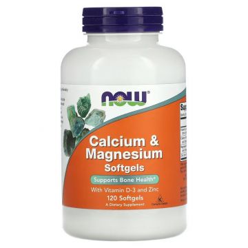 Calcium Magnesium | Vitamin D-3 and Zinc. 120 Softgels. 733739012517