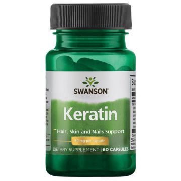Swanson Keratin, 50mg - 60 caps. 087614115276