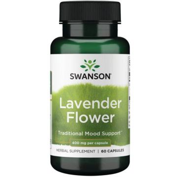 Swanson Lavender Flower, 400mg. 087614112756
