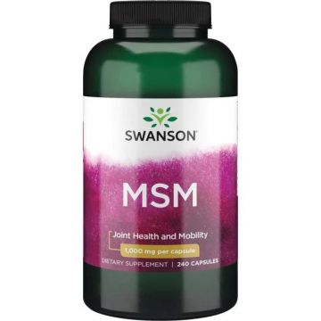 Swanson MSM 1000mg 240 Capsules. 087614026565