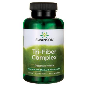 Swanson Tri-Fiber Complex - 100 Capsules. 087614019932