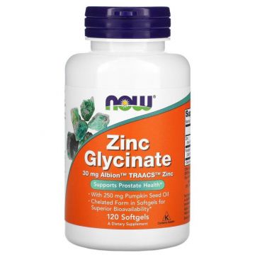 Zinc Glycinaat, 30 mg Albion TRAACS Zink, Now Foods. 733739015549